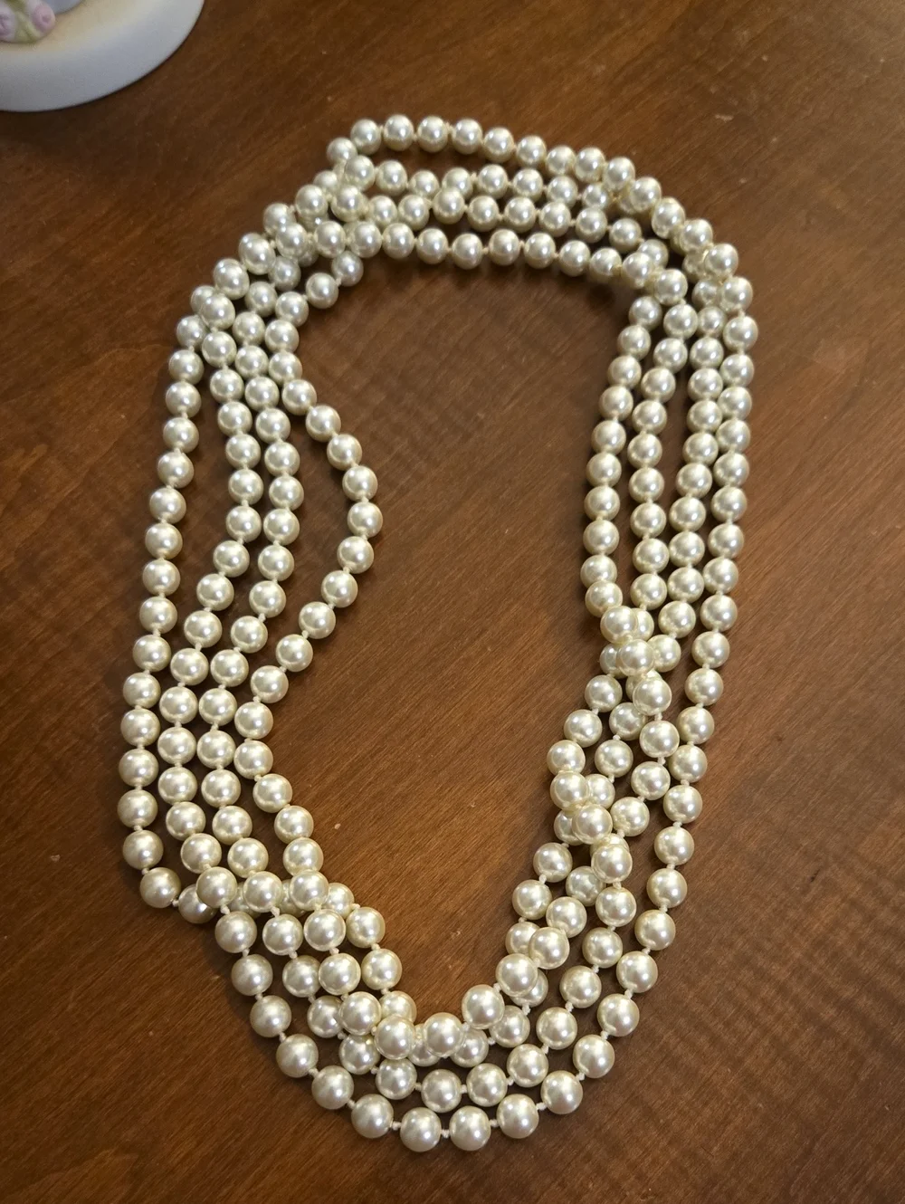 Classic Ivory Pearl Long Necklace